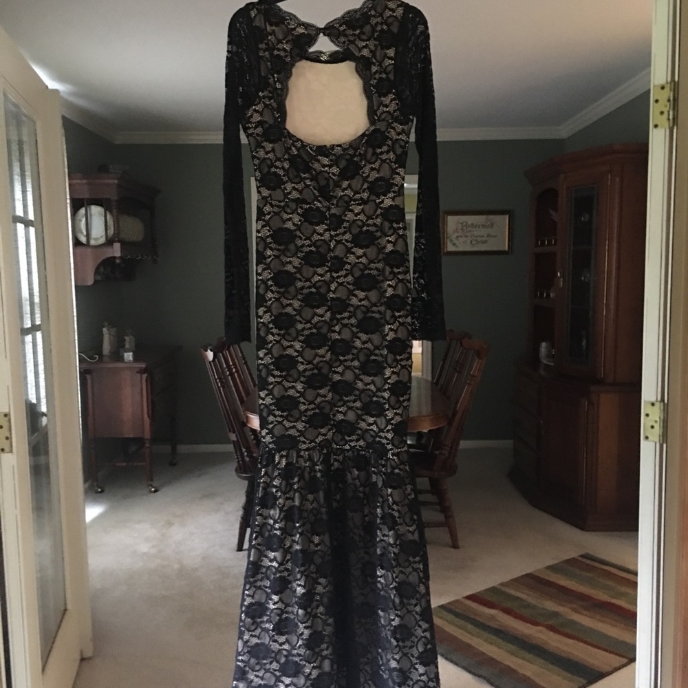 Lace Prom Dress - Picture 2 of 5